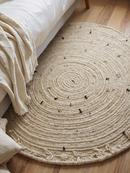Alfombra redonda de sisal y algodón (todos los tamaños)