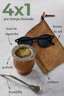 4X1 | Camionero + yerbero de cuero + bombilla premium + personalizado de regalo